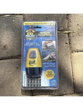 ID Police Identity Protection Roller Stamp by BulbHead - Helps Stop ID Theft